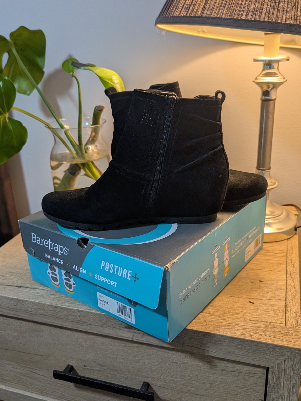 Baretraps Women's Black Suede Ankle Boots